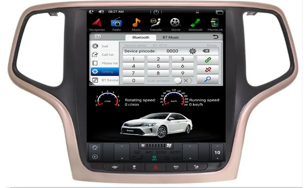 10,4 дюймов вертикальный экран Tesla стиль Android 7,1 автомобильный DVD gps плеер для Jeep Grand Cherokee 2012 2013