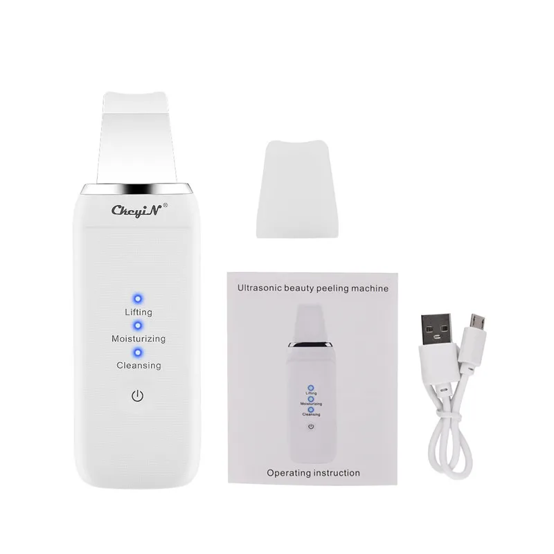 

Rechargeable Ultrasonic Face Skin Scrubber Facial Cleaner Skin Lifting Face Blackhead Removal Exfoliating Pore Cleaner Tools
