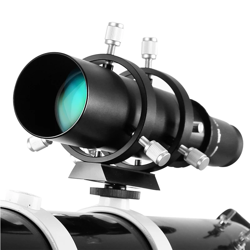 

Angeleyes 50mm Finderscope Guide Scope Fully Coated Guidescope Finder Eyepiece for Monocular Binoculars Astronomy Telescope