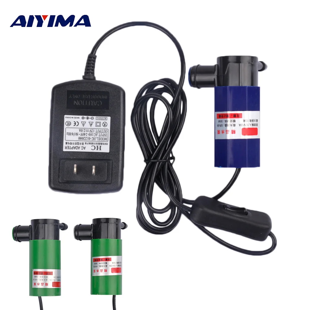 

AIYIMA 12v Mini Water Pump Head 5/10/13M Slotting Machine Hydraulic Drill Cutting Drowned Immersible Submersible Pumper