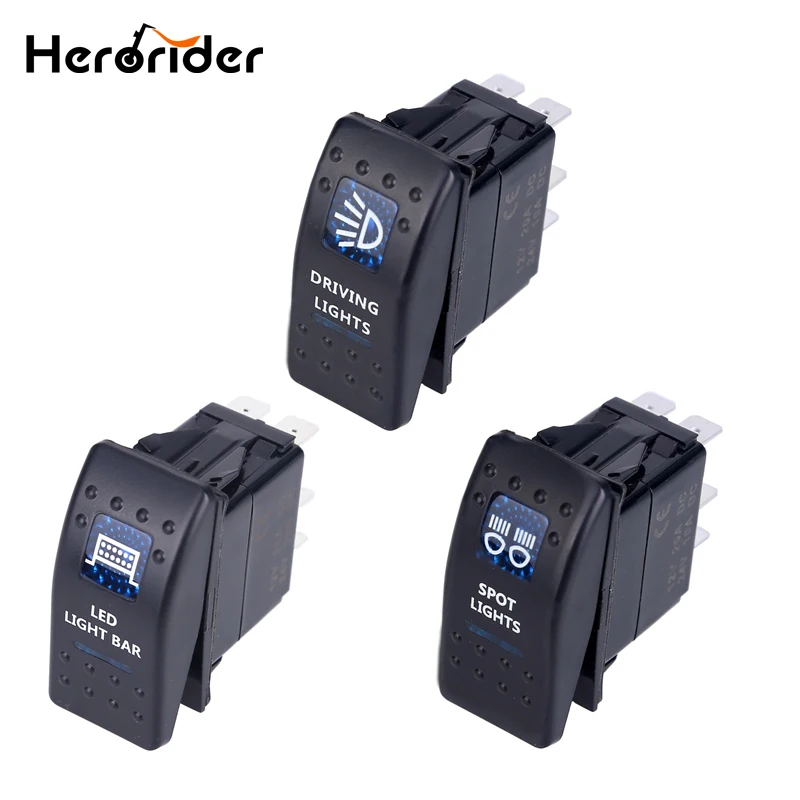 Herorider 5pin автомобильный лодочный грузовик освещенный тумблер 12В ВКЛ ВЫКЛ