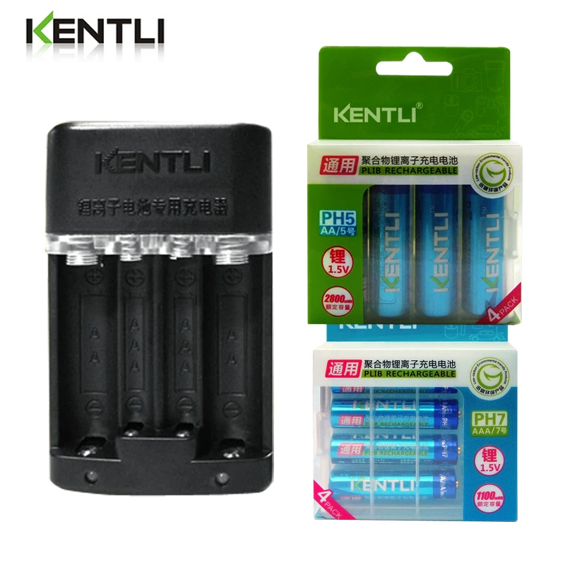 

4Pcs 1.5VAA+4PcsAAA Rechargeable Li-polymer Li-ion Polymer Lithium Battery + Intelligent Fast Charger