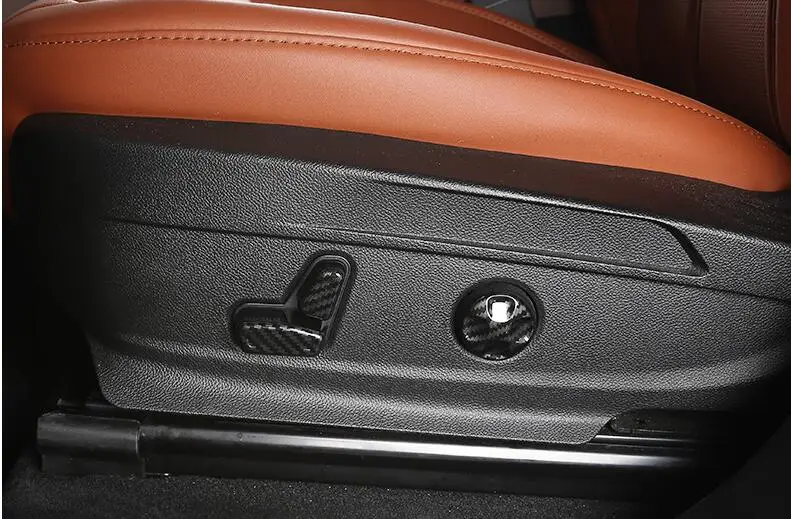 car seat button trim for Alfa Romeo Giulia 2017 carbon fiber accessories  (11)