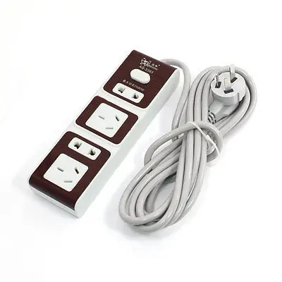 

AU EU US Type Socket 4 Positions Power Strip Adapter 2500W 9.8Ft 250VAC AU Plug