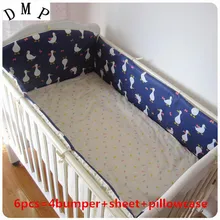 Promotion! 6PCS Baby bedding set crib bedding set new arrival cute panda design,(bumpers+sheet+pillow cover)
