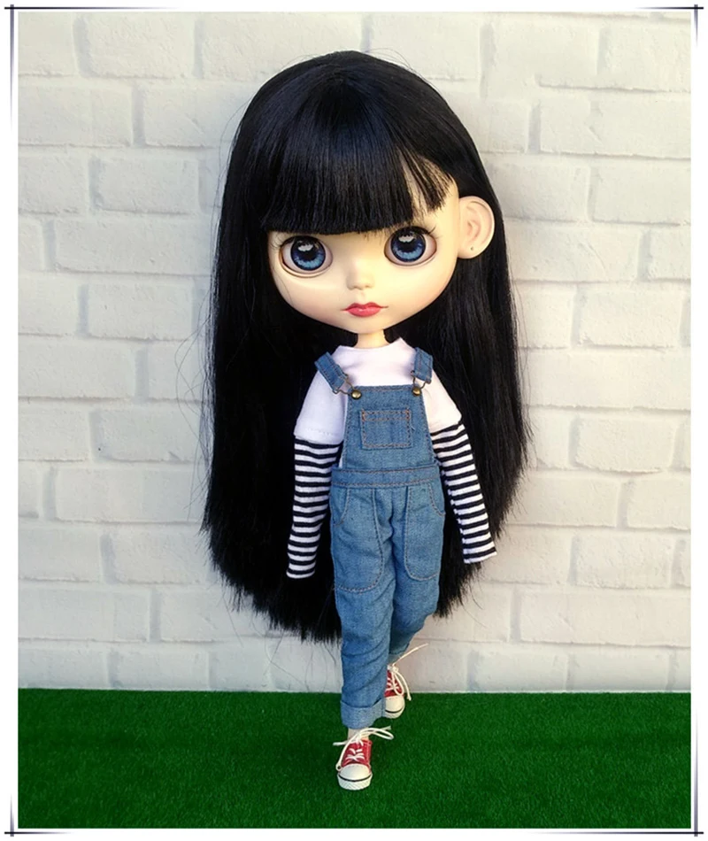 Кукла Blyth одежда футболка с длинными рукавами/комбинезон штаны для Pullip OB24 azone ob22 Blyth джинсы для Barbi 1/6 аксессуары для кукол