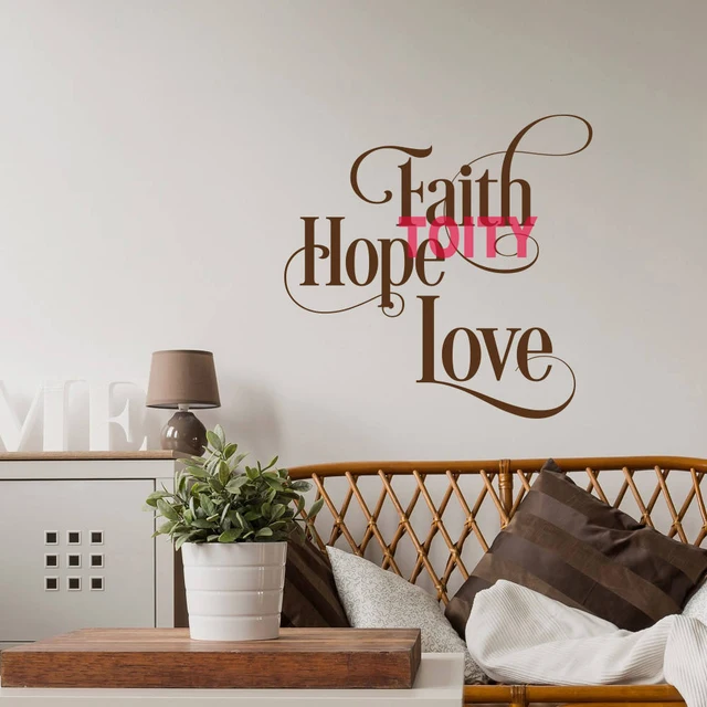 Buy Faith Hope Love Inspirational Scripture Quote Art