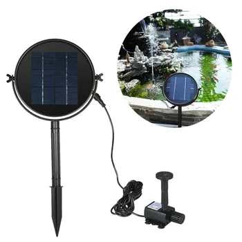 

Black Round Shaped Solar Water Floating Pump Outdoor solar-powered Solar Powered Bird Bath Water Fountain Pump For Pool Garden