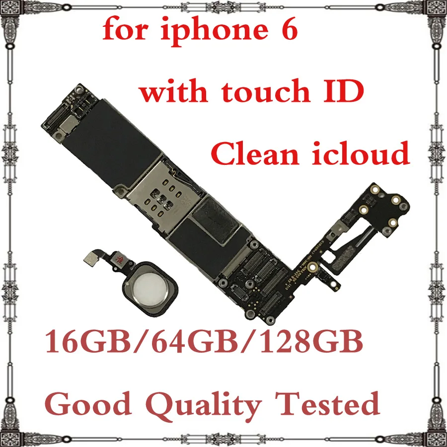 Бесплатный icloud для iphone 6 системная материнская плата IOS 16 Гб 64 128 ГБ оригинальная