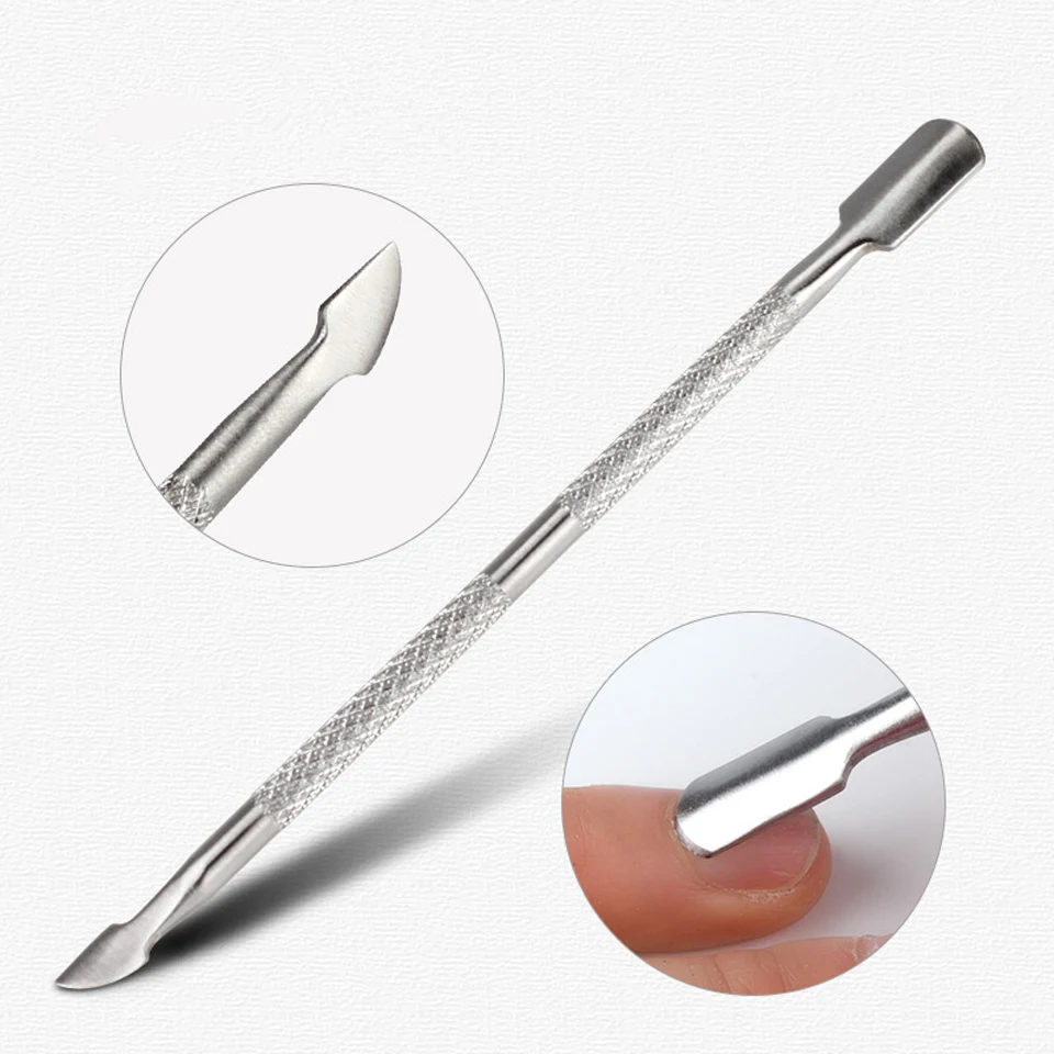 2 Way Pusher Nail Art Tools Stainless Steel Essential Cuticle Spoon Pusher Pedicure Manicure Care Cleaner Nail Cuticle Pusher 2 Way Pusher Nail Art Tools Stainless Steel Essential Cuticle Spoon Pusher Pedicure Manicure Care Cleaner Nail Cuticle Pusher