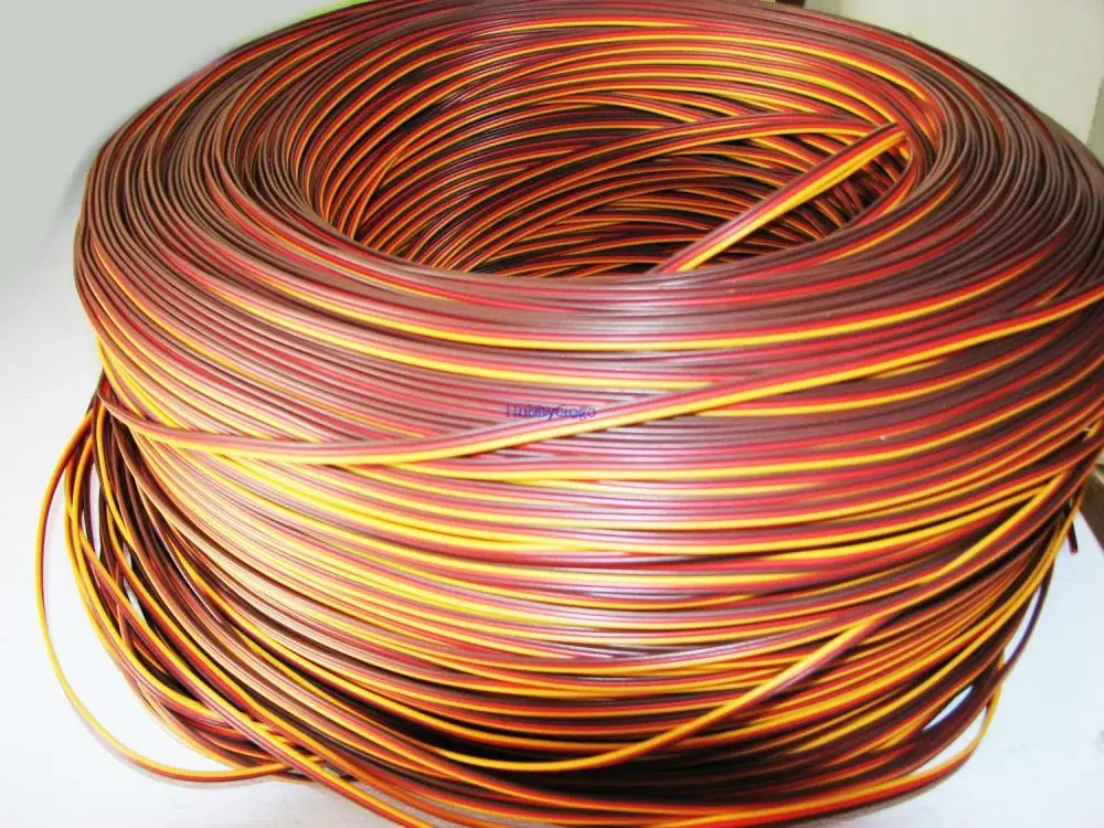 

20M/Lot Servo JR color extension cable 3p line Futaba JR model aircraft model wire servo wire 30 core x0.08mm 1.2mm