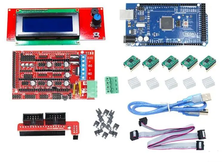 3D-принтеры комплект 2004LCD MEGA2560 R3 RAMPS1.4 Управление доска A4988 драйвер платы