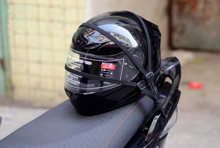 Universal Moto Helmet Mesh Net Motorcycle Luggage Net Protective Gears Luggage Hooks Motorcycle Accessories Organizer Holder 1pc