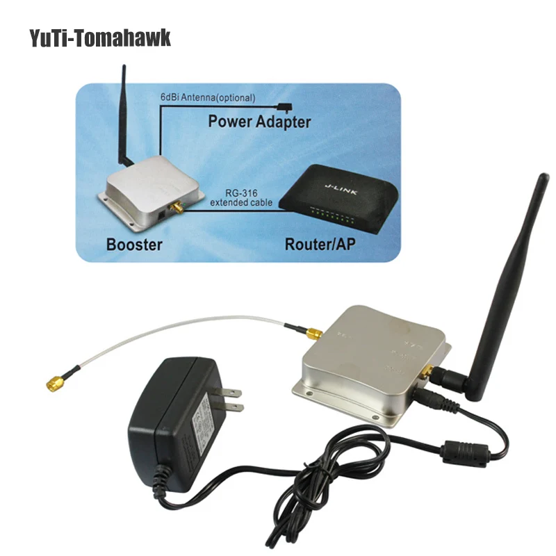 

HOT ! 2.4Ghz 5W Wireless Wifi Signal Booster Repeater Broadband Amplifiers For Wireless Router Network Card
