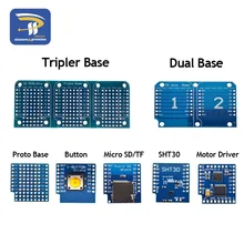 ESP8266 D1 Mini Pro WiFi Development NodeMcu Lua Button Motor Driver Micro SD/TF SHT30 Proto Board Dual Base for WeMos DIY Kit
