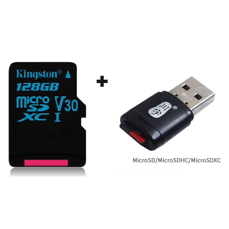 Kingston Micro SD карта 32 Гб 64 Гб 128 Гб карта памяти TF microSD Full HD 4K Экшн-камера карты памяти для Дрон для GoPro смартфона - Емкость: SDCG2-128G-TFReader