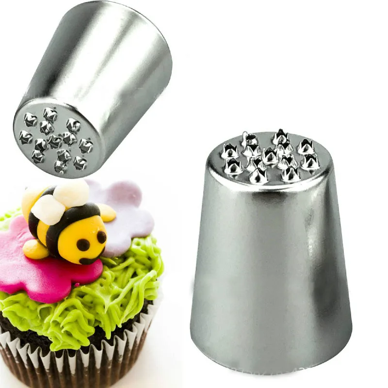 1pc Grass Cream Icing Nozzles Stainless Steel Pastry Decor Cupcake Head