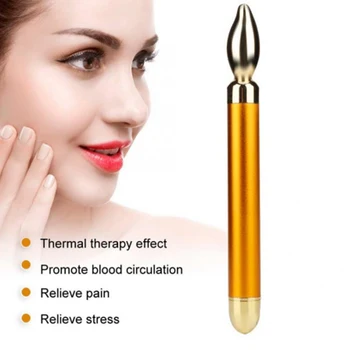 

foyying 24K Green Gold Jade Facial Massager Electric Lifting Slimming Beauty Bar Instrument (Gold) Tools for Skin Care