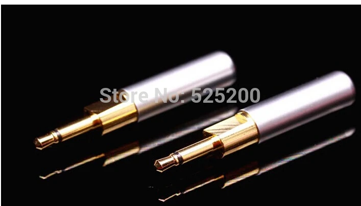 50pcs Gold plated copper 2 5mm 3 pole with Belt clip Plug Male Headphone Jack Audio Connector For 4mm Cable Adapter