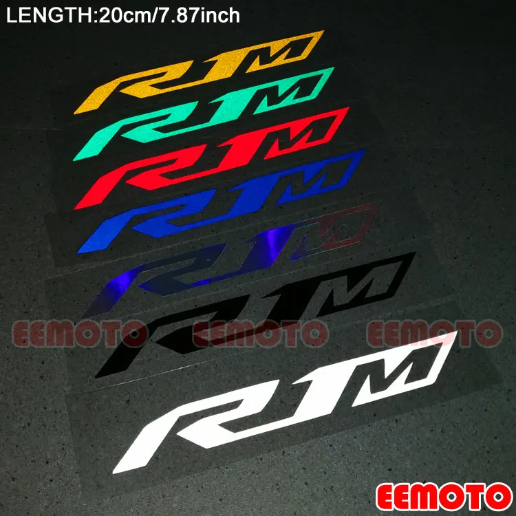 

Motorcycle wheels rims helmet Body Shell Tank Pad Motorbike Fairing Reflective Decals Stickers logo label for R1M