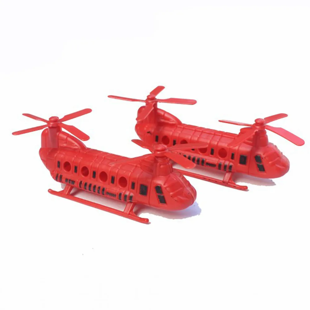 CHBR27 2pcs Military Chinook Helicopters RED Model Toy Soldier Army