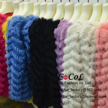 Новинка роскошное вязаное пальто из кроличьего меха женская куртка из натурального кроличьего меха Зимний меховой жилет размера плюс F575