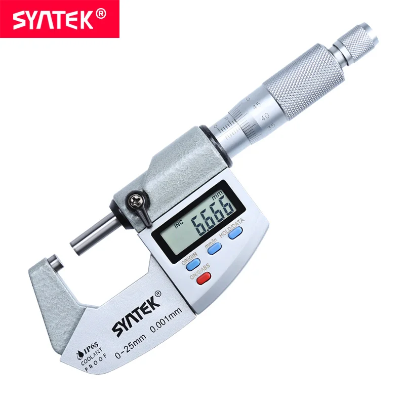 Syntek 0.001mm IP65 Waterproof Electronic Digital Outside Micrometer 0