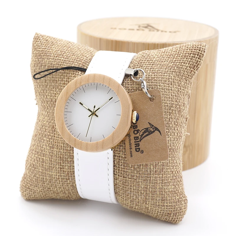 Бобо птица для женщин часы Баян коль saati дерево металлические наручные часы Relogio Feminino кожаный ремешок дамы золото кварцевые в деревянной коробке