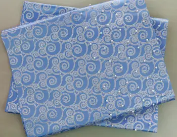 

Latest design African headtie with Beads,Head Gear,Sego Gele & Ipele,HeadTie & Wrapper, 2pcs/set ITT667 SKYBLUE Color