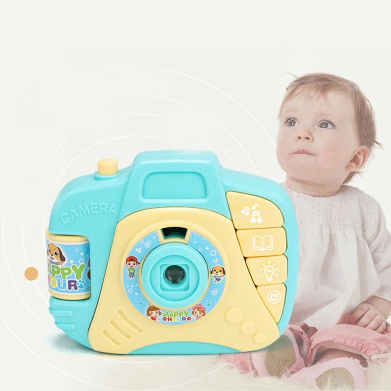 Fun Projection Camera Toy Variety Animal Pattern Baby Cognition LED Light Projection Educational Study Toy for Kids