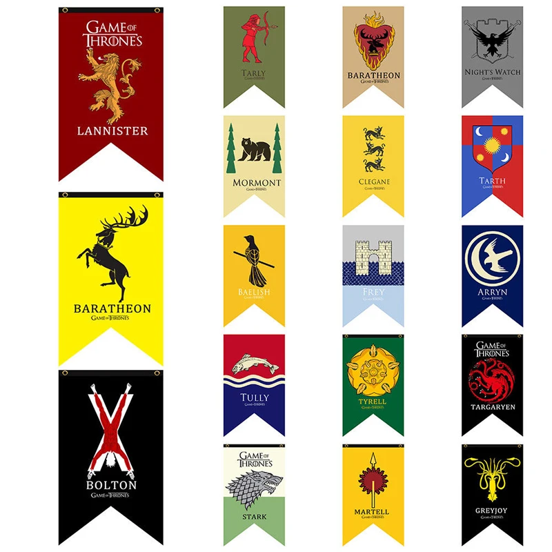 

2019 Wall Decor Stark Flag Party Supplies 100D Polyester Home Office Parade Boys Girls Rights Games Banner Game of Thrones