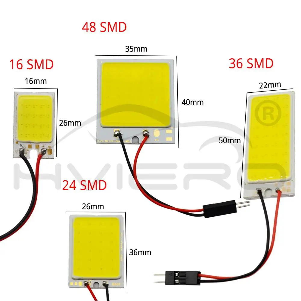 Белый красные, синие T10 Cob 24 SMD 36 SMD автомобилей светодио дный автомобиля Панель лампы авто Интерьер лампа настольная лампа свет купола