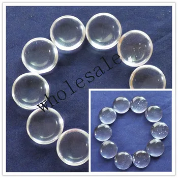 

(12 pieces/lot) Wholesale High Quality Man Made Rock Crystal Round CAB Cabochon for jewelry Accessories 16x5mm Free Shipping