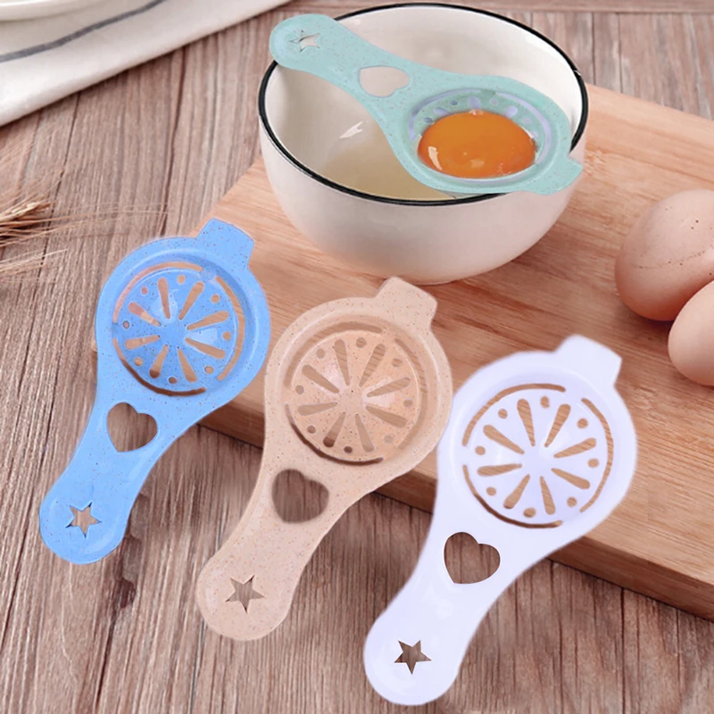 

1pc Mini Kitchen Egg Yolk White Separator Holder Divider Sieve Vitellus Separator Funny Holder Shopping 4colors