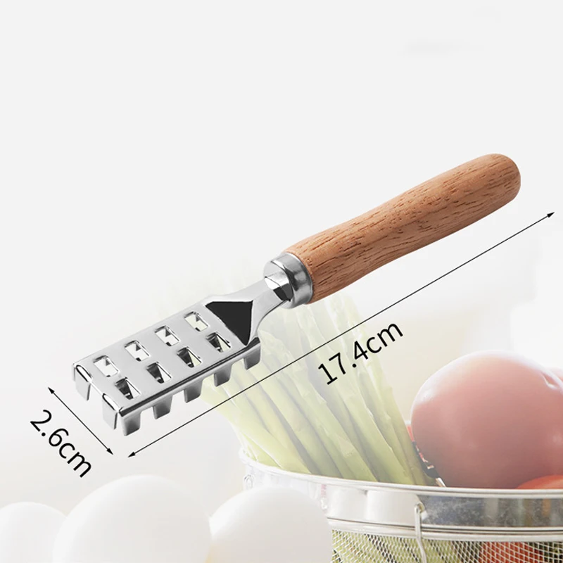 Kitchen accessories Wooden handle Fish scale Skin Brush Scraping Graters Fast Remove Fish Cleaning  planing Scraper Kitchen Tool