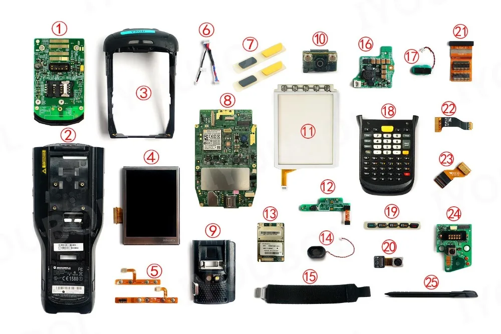 10 шт. кнопочная панель PCB (26 ключ для Motorola символ MC9590 K MC9596 MC9598 K|Клавиатуры