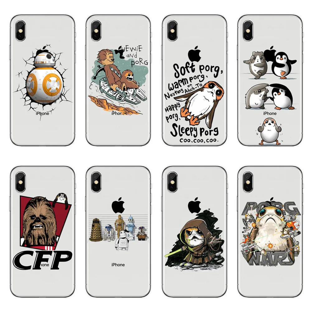 

For iPhone X 10 5.8 Soft TPU Star Wars seabirds Phone Case For iPhone 6 6S 7 8 Plus 5 5S SE XS XR XS MAX Clear Silicone Cover