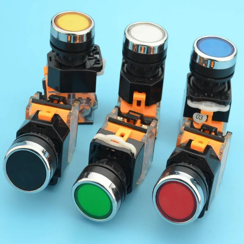 22mm momentary spring return Push button switch 1NO+1NC non latching