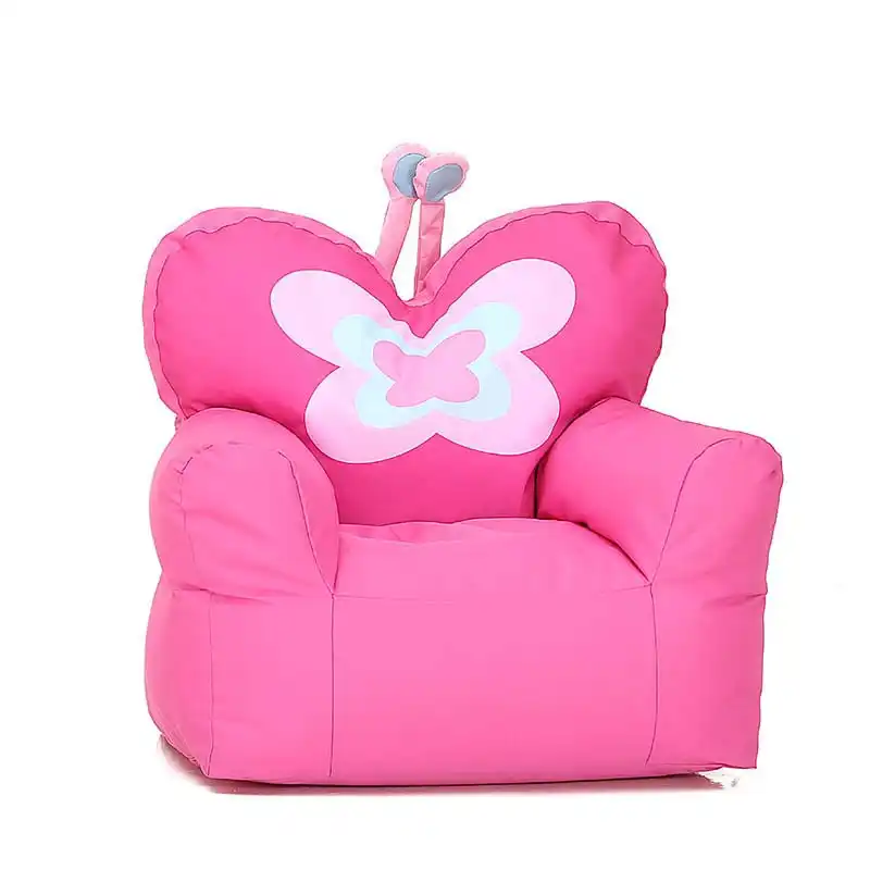 Chpermore Cute Cartton Butterfly Bean Bag Lazy Sofa Comfortable Living Room Sofa Children Girls Students Kids Tatami Chair