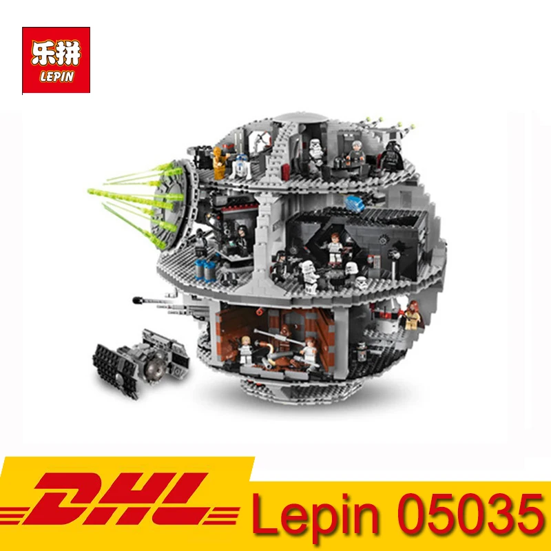 

In Stock DHL Shipping Lepin 05035 Star Wars Death Star Spherical Building Kits Blocks 3804pcs Bricks Toy VS legoinglys 10188