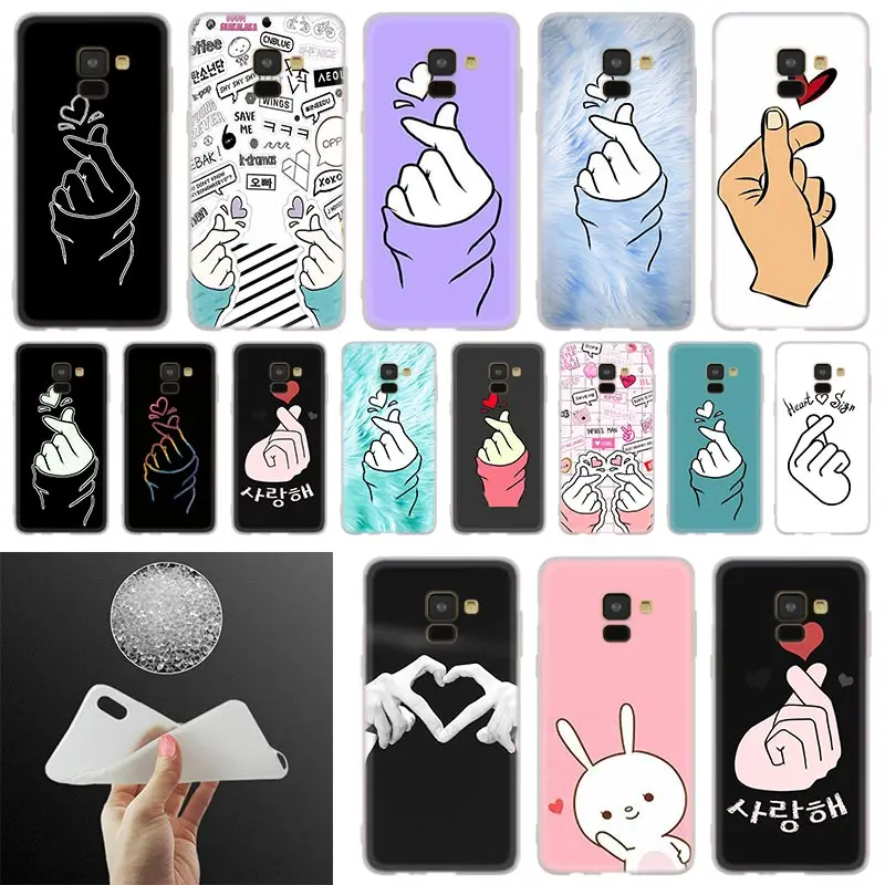 

k pop Love on the finger kpop Phone Case For Samsung Galaxy A10 A20 A30 A40 A50 A60 A70 A6 A8 Plus A7 A9 2018 A3 A5 2017 Cover