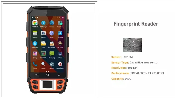 Dispositivo de Computador Pda com Aperto de Pistola Handheld Robusto Android 7.0 Barcode Scanner 1d 2d Nfc Leitor Rfid Uhf Sm-dt510 4g Gsm 6 GSM Android 7.0 Barcode Scanner 1D 2D