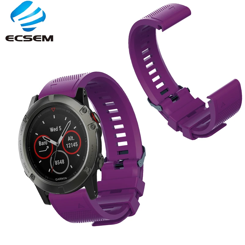 

ECSEM silicone strap for Garmin Fenix 5 watch accessories wristband for Forunner 935 band strap bracelet