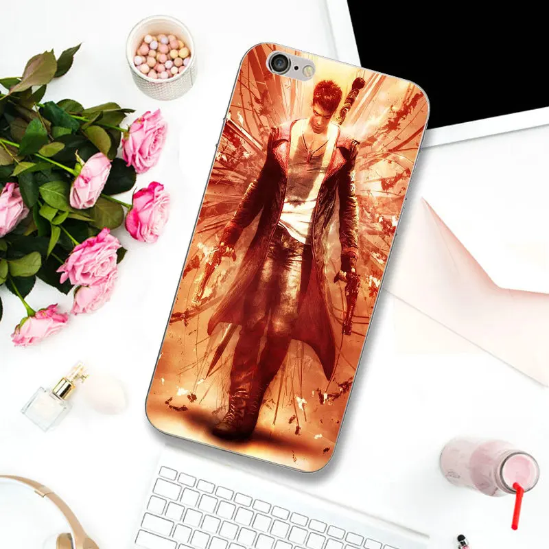 Dmc Devil May Dante Мягкий ТПУ силиконовый чехол для мобильного телефона iPhone 8 7 6 6S Plus X XR XS Max 10 5 5S SE 5C 4 4S чехол