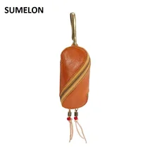 Ретро первый слой из натуральной коровьей кожи мужской бумажник для ключей Автомобильный держатель для ключей сумка пакет крюк+ кольцо для ключей