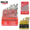 13 PCS Foret HSS Haute Vitesse Acier au Titane Twist Forage Bit Set Tige Ronde Changement Rapide Outil de Travail Du Bois 1.5-6.5mm ► Photo 1/6