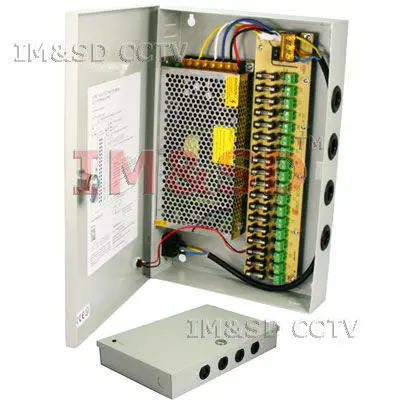 

CCTV SECURITY CAMERA POWER Supply Distribution Box 12V DC 18ch 10 Amps