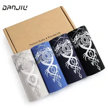 Горячая новинка модные сексуальные модальные мужские боксеры шорты тонкое дышащее Нижнее белье Мужские удобные трусы волк Дракон Мужские трусы