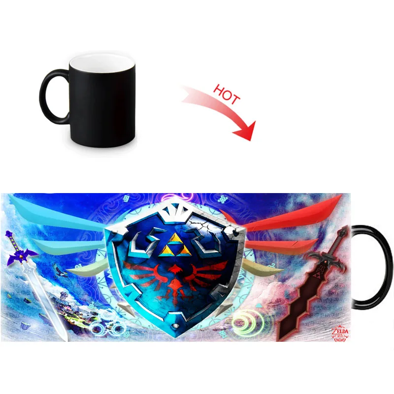 

The Legend Of Zelda Heat Reactive Color Changing Coffee Mug Custom Ceramic Tea Milk Water Cups 350ml DIY Morphing Mugs