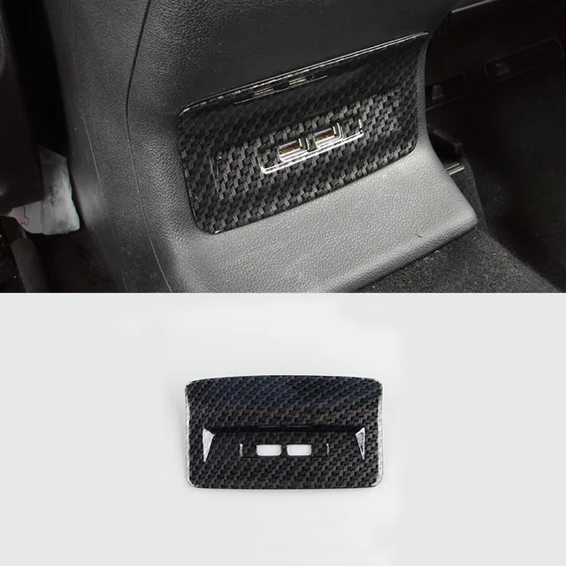 

Fit For Skoda Kodiaq 2017 2018 ABS Matte and Carbon fibre Rear Air outlet panel Cover Trim car styling accessories 1pcs